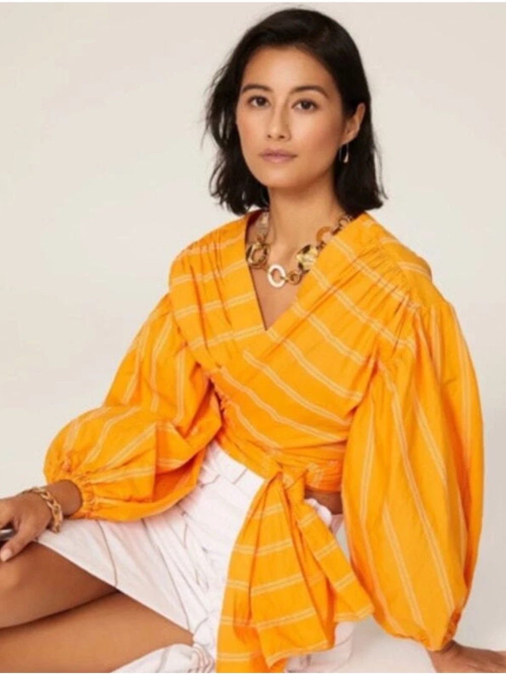 Acler Wyatt Cropped Blouse sz 2